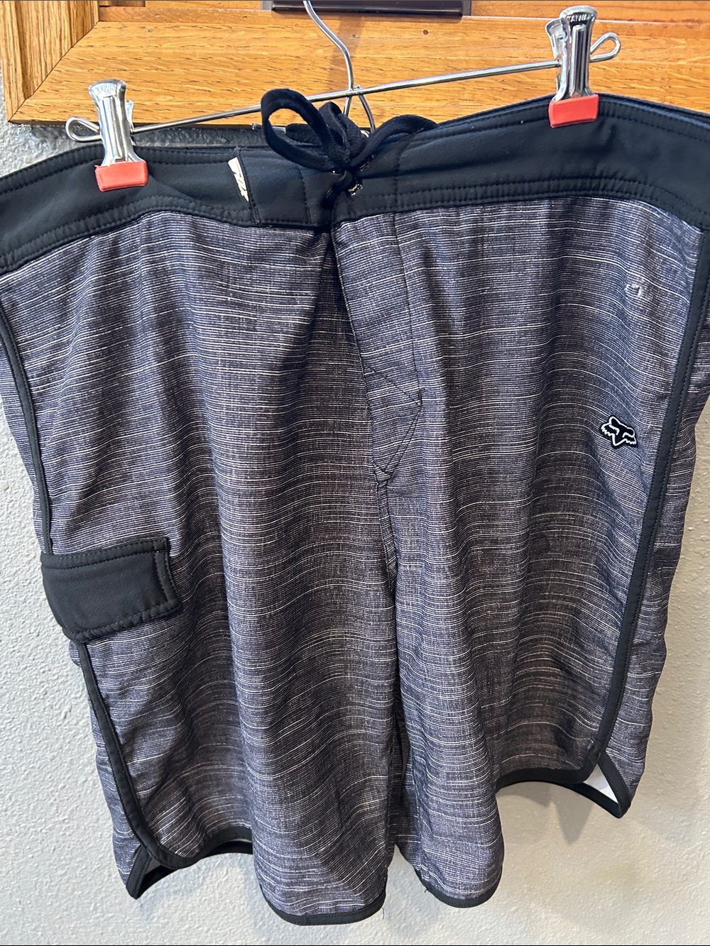 Fox Racing Gray Striped Board Shorts